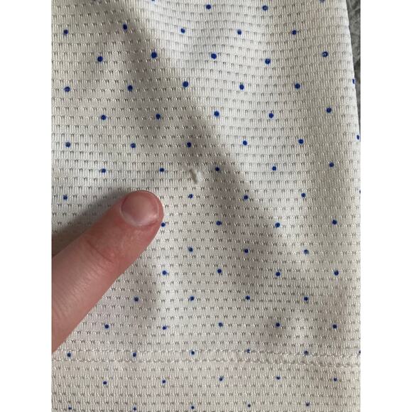 Nike Golf Tank Top XL Dri Fit Sleeveless Polo Shirt Polka Dot White Athletic - Picture 8 of 16